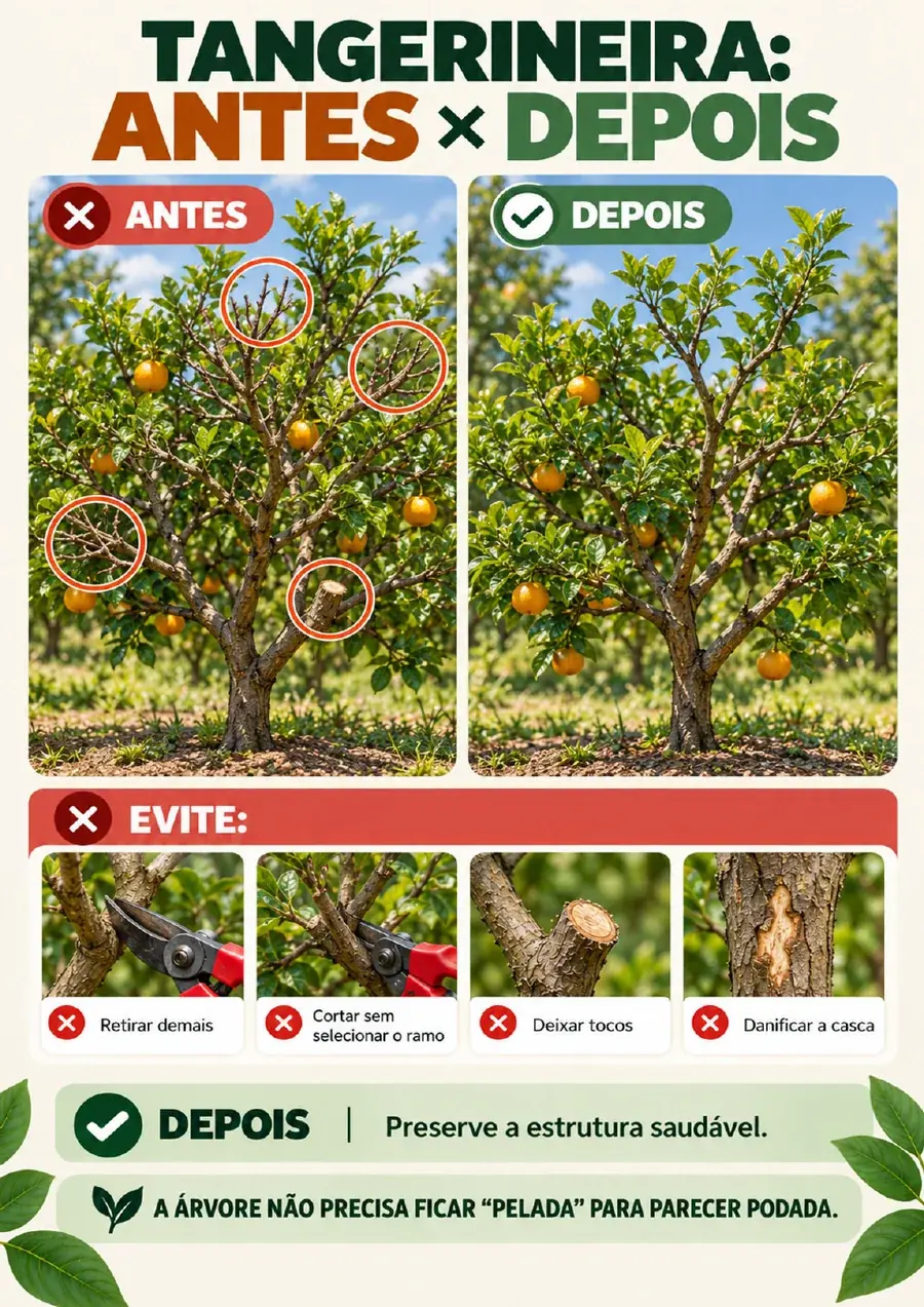 Página ilustrada do guia de poda