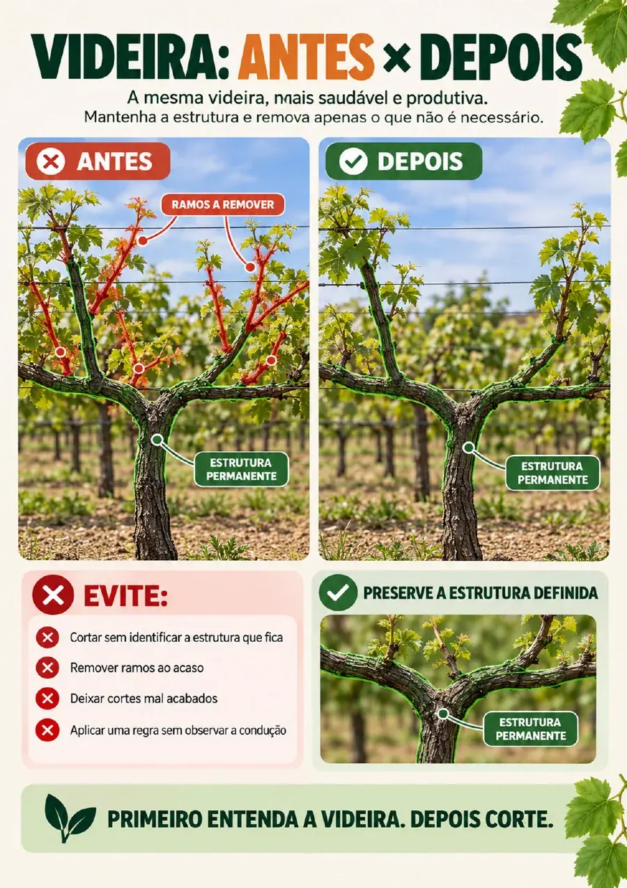 Página ilustrada do guia de poda